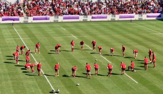 ラグビーW杯「ウェールズ」代表、北九州でファンと交流