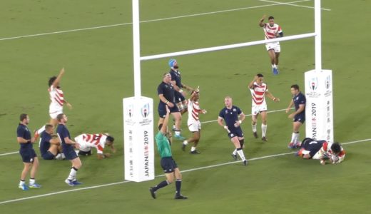 ラグビー【日本代表】ベスト8への逆転トライ「稲垣選手」横浜スタジアム「日本 vs スコットランド」ラグビーワールドカップ2019