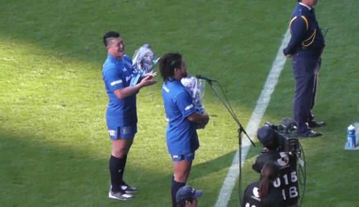 堀江翔太にまさかのブーイング　ラグビーＷ杯　吹田凱旋挨拶　2019 11/23(土) ガンバ大阪vsベガルタ仙台　パナソニックスタジアム吹田