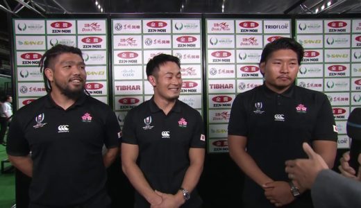 卓球ワールドカップ団体戦 男子準々決勝 ラグビー代表 インタビュー