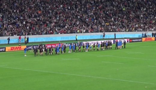オールブラックス ラストお辞儀ラグビーワールドカップ ニュージーランド×ウェールズ東京スタジアムbronze final New Zealand×Wales Rugby World Cup 2019