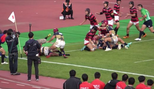 流経大柏 全トライ＆ゴール（高校ラグビー千葉大会  準決勝 対千葉南）