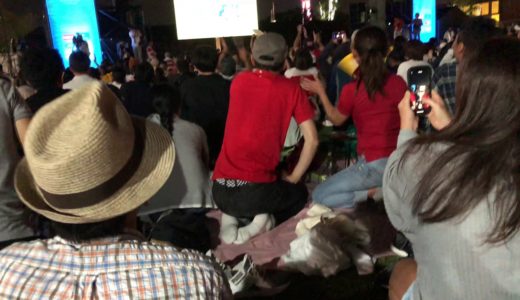 【reaction】松島幸太郎のトライ！てんしば #RWC2019 JAPAN　vs SAMOA ラグビーワールドカップ パブリックビューイング 大阪・天王寺 PV FANZONE