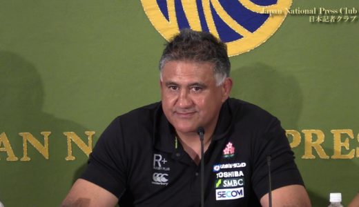 ジェイミー・ジョセフ・ラグビー日本代表ヘッドコーチ　会見　2019.8.29