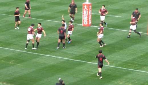 2019ラグビー大学選手権　早大学VS日大　早大・長田先制T