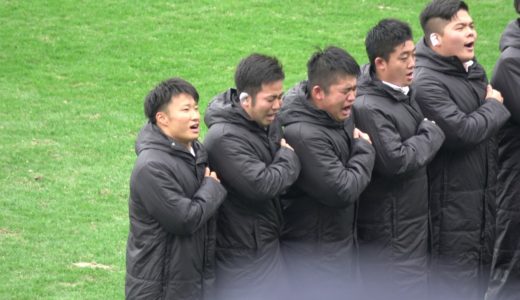 2019年ラグビー関東大学対抗早明戦：明大36－7早大　両校スターティングメンバーと校歌