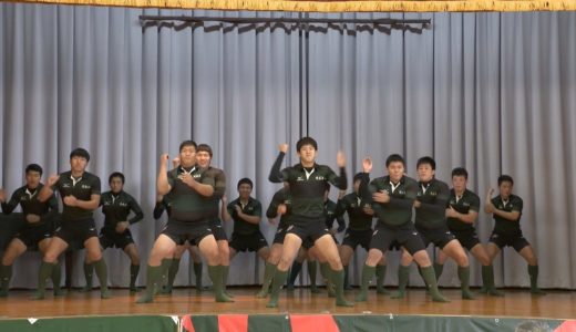 全国高校ラグビー大会　香川代表・坂出第一の選手が壮行会で「ハカ」披露　27日に青森山田と対戦