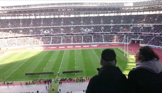 新国立競技場 初のラグビー試合は満員 早稲田大学 明治大学両校校歌が響き渡る！（大学ラグビー決勝 選手入場～校歌）