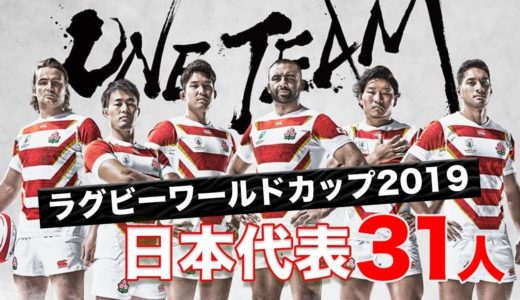 【ラグビー日本代表】ワールドカップ2019メンバー