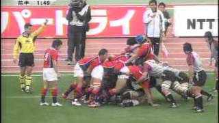 2007/1ラグビー大学選手権　京都産業大学 vs 早稲田大学 （田中史朗、五郎丸）