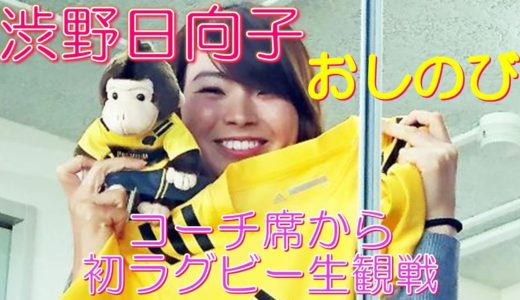 渋野日向子 おしのび コーチ席から初ラグビー生観戦