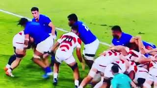 2019 ラグビーワールドカップ日本代表vsサモア　ラスト得点シーン