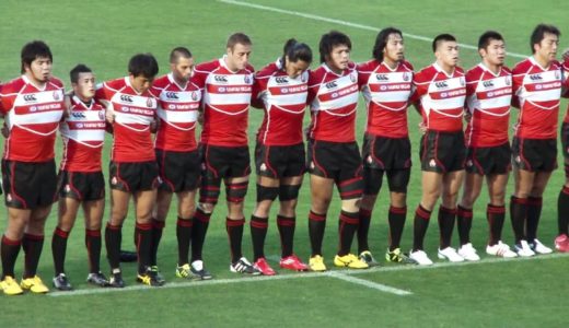 ラグビー　日本代表　君が代　国歌斉唱(rugby japan)