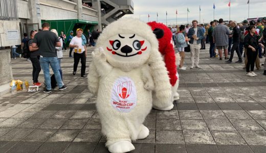 レンジーさんぽ　ラグビーワールドカップのマスコット