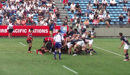 USAvsJPN RUGBY ラグビー日本代表による珍しいスクラム圧勝してのペナルティートライ
