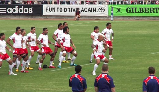 20130525 ラグビー　日本代表対トンガ代表　試合前儀式 ハカ（シピタウ）