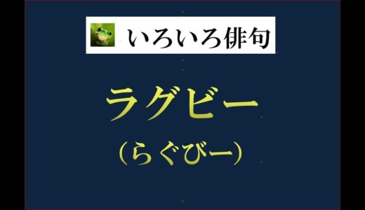 ラグビー（いろいろ俳句）