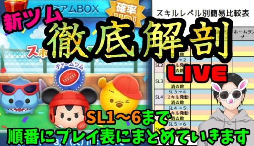 【ツムツム】途中参加でも能力まるわかり！！『ラグビーミッキー』『波乗りスティッチ』『ホームランプー』SL1~6プレイ！誰でも気軽にどうぞ♪