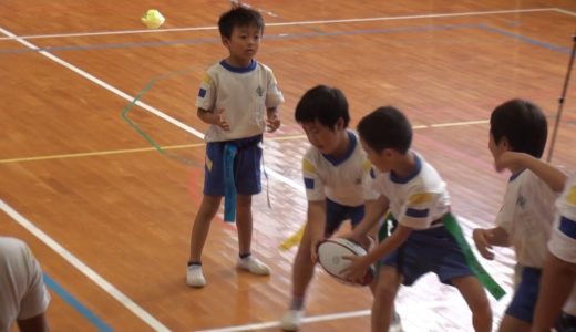 はじめてみよう！タグラグビー スポーツ交流地域活力事業（学校訪問）