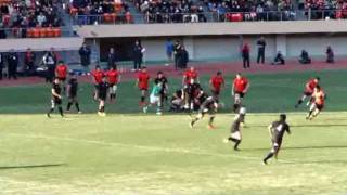 天理大ラグビー 華麗なステップから同点トライ 大学選手権2012決勝