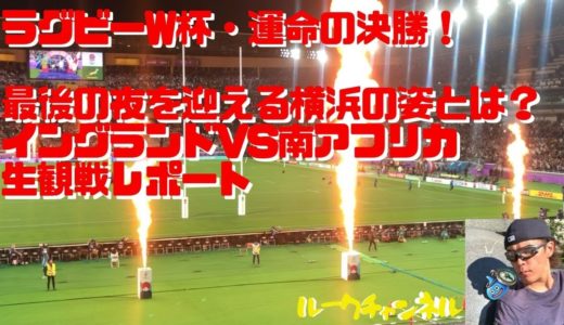 ★ラグビーワールドカップ2019★決勝イングランド対南アフリカ生観戦レポート/Rugby World Cup 2019 England vs South Africa watching report