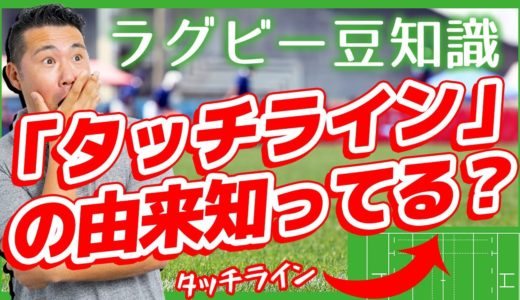 【ラグビー豆知識】タッチラインの由来＆クイックスローインの要件を解説！【プロレフリー】