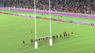 ラグビーワールドカップ2019  オールブラックス 試合終了後のお辞儀