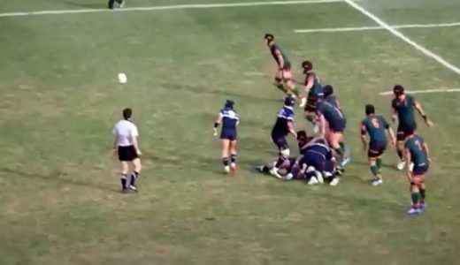 高校ラグビーから学ぶ。ストレートランと ショートパスで トライ。