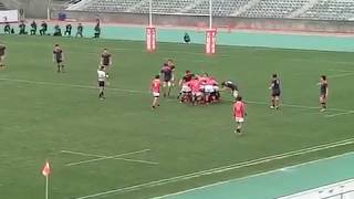 2017ラグビー大学選手権　京都産業＊法政　京産宮崎 6T