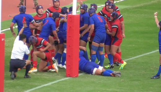 後半　長崎北陽台得点シーン④　第１００回全国高校ラグビー大会 長崎県予選 決勝戦  長崎北陽台対長崎南山 　２０２０１１１５