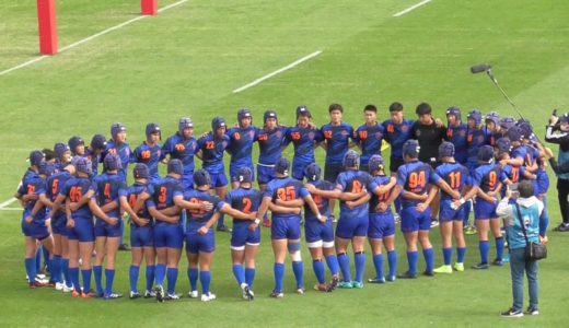 長崎北陽台　ウォーミングアップ　第１００回全国高校ラグビー大会 長崎県予選 決勝戦  長崎北陽台対長崎南山 ２０２０１１１５