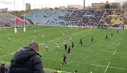 第57回　全国大学ラグビー選手権　準々決勝　明治VS日大　後半ヘラクレスの攻撃を受ける明治