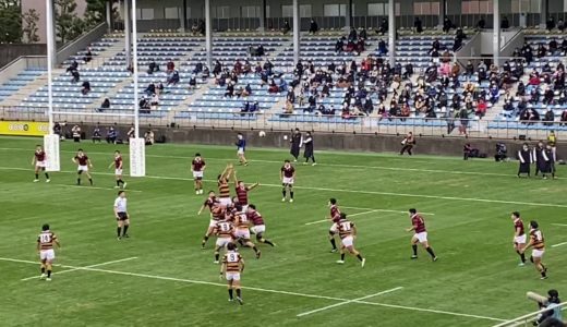 第57回　全国大学ラグビー選手権　準々決勝　早稲田VS慶応　慶応反撃開始のトライ