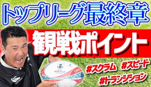 【ラグビー】最後のトップリーグ予想【観戦ポイント】