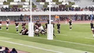 【天理4アシペリモアラ トライ】第57回ラグビー全国大学選手権決勝 早稲田大学vs天理大学