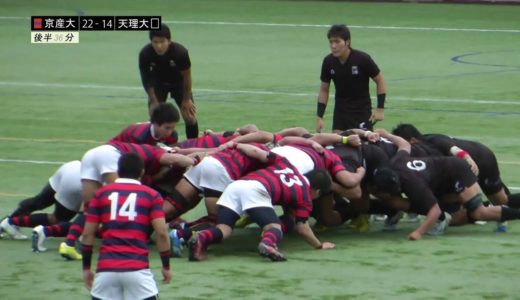 天理大学ラグビー部　スクラムの成長曲線　Produce by 株式会社パフォーマンスアカデミー