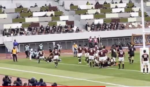 【天理12市川敬太トライ】第57回ラグビー全国大学選手権決勝 早稲田大学vs天理大学