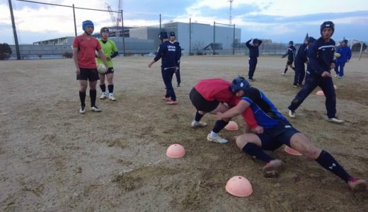 【浮羽究真館高校ラグビー部】練習風景「コンタクト」(2021年1月12日)