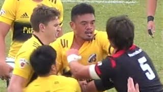 あわや乱闘！ ツイヘンドリックとフランコ・モスタートが一触即発となる（ラグビートップリーグ2021第2節 サントリー vs Honda）