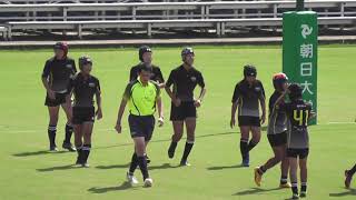 中学ラグビー　岐阜県中学校選抜Ｂ（黒）ＶＳ岐阜県スクール選抜B（ピンク）