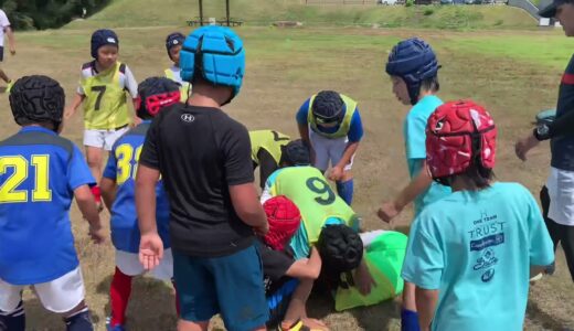 令和3年8月8日津山ラグビースクール練習（小学生）
