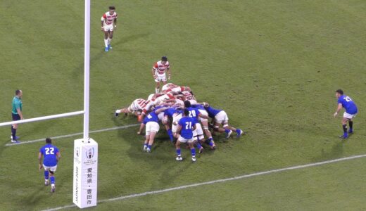 ラグビー【日本代表】トライの瞬間「松島選手」豊田スタジアム「日本 vs サモア」ラグビーワールドカップ2019