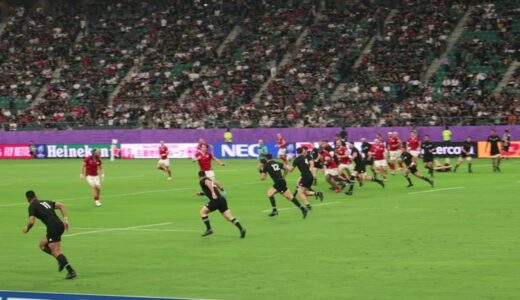 オールブラックスがラグビーW杯 大分スポーツ公園総合競技場（大分ドーム）初のノーホイッスルトライを決めた【ニュージーランド vs カナダ】