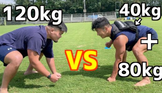 【120キロ相撲】さすがに同じ体重なら沖縄相撲チャンピオンにも勝てるよね？