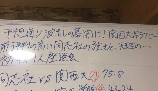 予想通り波乱の幕開け！関西大学ラグビー2021 前評判の高い同志社の強さと、天理の。。その他初戦観戦レビュー1人座談会