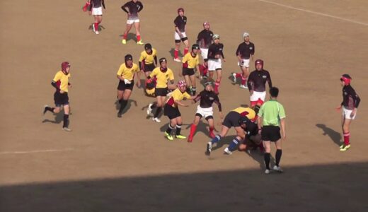 中学ラグビー　岐阜県中学校選抜（黒）　ＶＳ　旭東　Ａ（黄）
