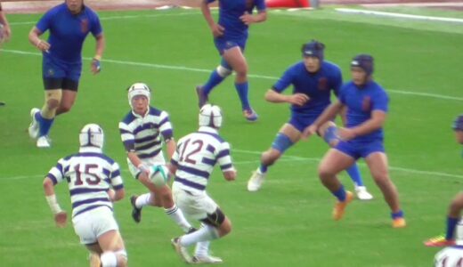 前半１５分　長崎北得点シーン①　第１０１回　全国高校ラグビー大会長崎県大会　決勝戦　北陽台ＶＳ長崎北　かきどまり陸上競技場　２０２１１１２３