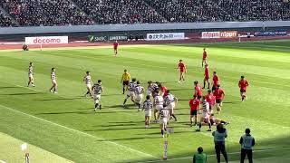 第58回全国大学ラグビーフットボール選手権大会決勝 帝京大学 vs 明治大学 前半34分 帝京大学のトライ（2022年1月9日）