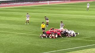 第58回全国大学ラグビーフットボール選手権大会決勝 帝京大学 vs 明治大学 後半24分 スクラム（2022年1月9日）