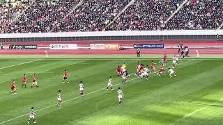 8 奥井 章仁トライ　第58回ラグビー全国大学選手権決勝  帝京vs明治
